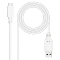 Nanocable 10.01.2101-W câble USB USB 2.0 1 m USB C USB A Blanc