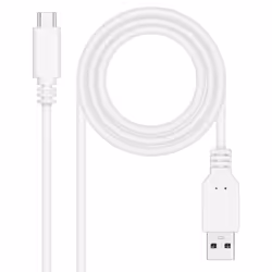 Nanocable 10.01.2102-W, 2 m, USB C, USB A, USB 2.0, 0,48 Gbit/s, Blanc