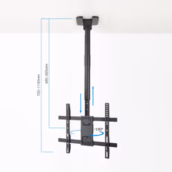 TooQ LPCE1175TSLI-B support pour téléviseur 75" Noir - Vue supplémentaire 4