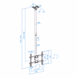 TooQ LPCE1175TSLI-XL-B support pour téléviseur 75" Noir - Vue supplémentaire 8