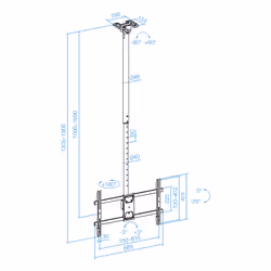TooQ LPCE1186TSLI-XL-B support pour téléviseur 2,18 m (86") Noir - Vue supplémentaire 8