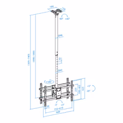 TooQ LPCE2286TSLI-XL-B support pour téléviseur 2,18 m (86") Noir - Vue supplémentaire 7