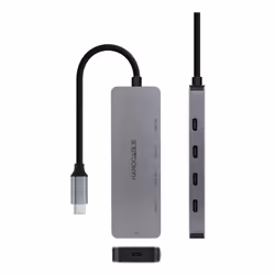 Nanocable 10.16.4505 hub & concentrateur USB 3.2 Gen 1 (3.1 Gen 1) Type-C 5000 Mbit/s Gris
