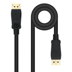 Nanocable 10.15.2600 câble DisplayPort 0,5 m Noir