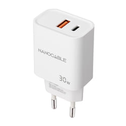 Nanocable 10.10.2011 chargeur d'appareils mobiles Universel Blanc Secteur Charge rapide Intérieure