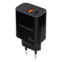 Nanocable 10.10.2012 chargeur d'appareils mobiles Universel Noir Secteur Charge rapide Intérieure