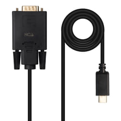 Nanocable 10.15.5202 câble vidéo et adaptateur 1,8 m USB Type-C VGA (D-Sub) Noir