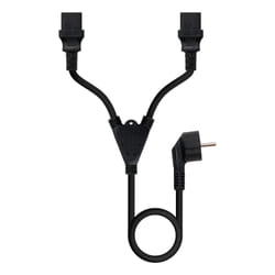 Nanocable 10.22.0100-L300 câble électrique Noir 3 m CEE7/7 Coupleur 2 x C13