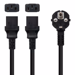 Nanocable 10.22.0100-L300 câble électrique Noir 3 m CEE7/7 Coupleur 2 x C13