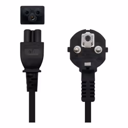 Nanocable 10.22.0302-L200 câble électrique Noir 2 m CEE7/7 Coupleur C5 - Vue supplémentaire 2