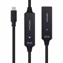 Nanocable 10.01.1312 câble USB USB 3.2 Gen 1 (3.1 Gen 1) 10 m USB C Noir