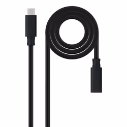Nanocable 10.01.4501-L150, 1,5 m, USB C, USB C, USB 3.2 Gen 2x2, 20 Gbit/s, Noir