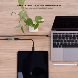 Nanocable 10.01.4502-COMB câble USB USB 3.2 Gen 2x2 2 m USB C Noir - Vue supplémentaire 5