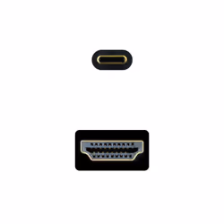 Nanocable 10.15.5135 câble vidéo et adaptateur 5 m USB Type-C HDMI Noir