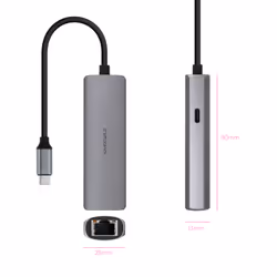 Nanocable 10.16.4603 station d'accueil Avec fil USB 3.2 Gen 1 (3.1 Gen 1) Type-C Gris