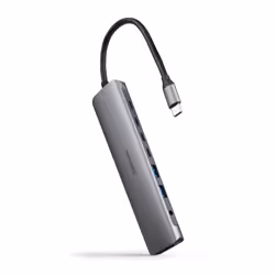 Nanocable 10.16.4608, Avec fil, USB 3.2 Gen 1 (3.1 Gen 1) Type-C, 100 W, 3,5 mm, Gris, 5 Gbit/s