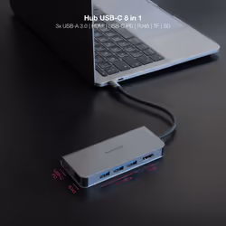 Nanocable 10.16.4609 station d'accueil Avec fil USB 3.2 Gen 1 (3.1 Gen 1) Type-C Gris