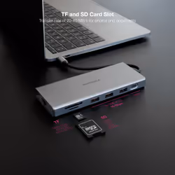 Nanocable 10.16.4612 station d'accueil Avec fil USB 3.2 Gen 1 (3.1 Gen 1) Type-C Gris - Vue supplémentaire 4