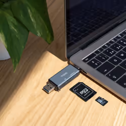 TooQ TQR-3001G lecteur de carte mémoire USB 3.0 Type-A/Type-C Gris - Vue supplémentaire 5