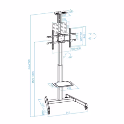 TooQ FS1184M-B support pour téléviseur 177,8 cm (70") Noir - Vue supplémentaire 8