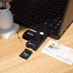 TooQ TQR-3012B lecteur de cartes à puce USB 2.0 Noir - Vue supplémentaire 3