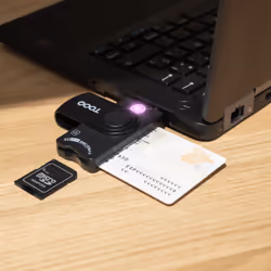 TooQ TQR-3012B lecteur de cartes à puce USB 2.0 Noir - Vue supplémentaire 4