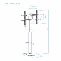 TooQ FS2286M-B support pour téléviseur 177,8 cm (70") Noir - Vue supplémentaire 7
