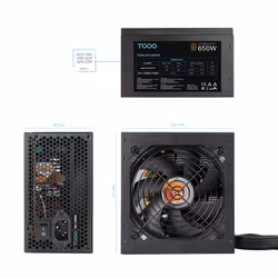 TooQ TQHELIOS-650SP unité d'alimentation d'énergie 650 W 24-pin ATX ATX Noir - Vue supplémentaire 4