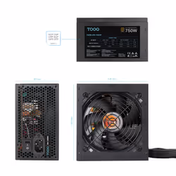 TooQ TQHELIOS-750SP unité d'alimentation d'énergie 750 W 24-pin ATX ATX Noir - Vue supplémentaire 4