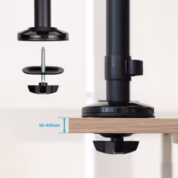 TooQ Support de table pour TPV/Imprimante/Écrans de 17" à 32"/Terminal/Lecteur/Clavier - Vue supplémentaire 2