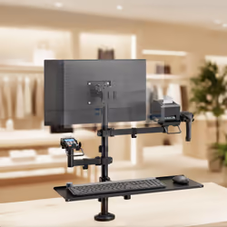 TooQ Support de table pour TPV/Imprimante/Écrans de 17" à 32"/Terminal/Lecteur/Clavier - Vue supplémentaire 3