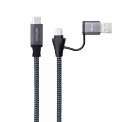 Nanocable Câble USB 3.2 Gen2X2 20Gbps 5A/100W, USB-C+USB-A/M vers USB-C/M, 3m - Vue supplémentaire 2
