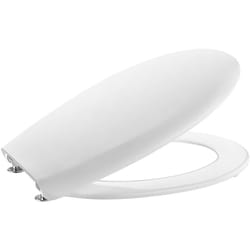 Roca - Victoria Siège et abattant de toilette supralit® pergamon Caractéristiques : Chute libre - Finition des charnières : Acier inoxydable