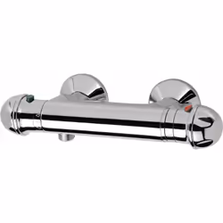 Présentation Douche thermostatique avec raccords. Robinet mitigeur à cartouche céramique de diamètre 37 mm avec limiteur de d ...