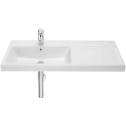 Roca - the gap lavabo en porcelaine à suspendre ou à poser Options : Lavabo à gauche