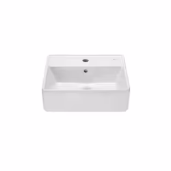 Lavabo, carré avec trop-plein sans trou pour robinetterie couleur : blanc matériau : céramique sanitaire zone de pose dimensi ...