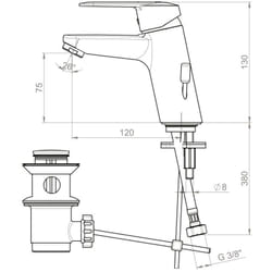 Roca - Mitigeur de lavabo victoria-l vidage hostalène chromé A5A3K25C00