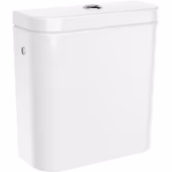 Le réservoir de chasse d'eau à double débit de 4,5/3 L de la collection THE GAP de ROCA est disponible en version à rinçage p ...