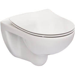 Roca - Pack cuvette wc suspendue Victoria avec abattant double slim frein de chute Silencio