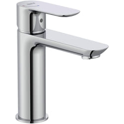 Roca - Mitigeur lavabo cala taille s, ouverture eau froide (économie d'eau) sans vidage - Chromé