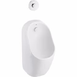L'urinoir en porcelaine sans rebord avec arrivée d'eau arrière appartient à la collection PROTON de ROCA et est conçu pour êt ...