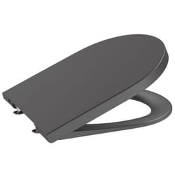 Roca - Inspira Abattant compact en Supralit frein de chute 'Silencio', double laqué, déclipsable, Onyx (A80152C64B)