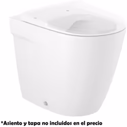 La cuvette de WC sans rebord à double sortie appartient à la collection ONA de ROCA. Avec un système de chasse d'eau, une for ...
