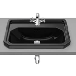Vasque carmen à encastrer - 600x450mm - noir brillant - 1 trou de robinetterie Roca A3270A5560