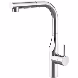 Le robinet de cuisine monocommande avec bec orientable et douchette extractible à deux fonctions fait partie de la collection ...