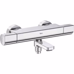 Le robinet thermostatique extérieur bain-douche fait partie de la collection T-1000 de ROCA . Avec une finition chromée, il d ...