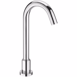 Grifería electrónica con agua premezclada para lavabo con caño alto, con limitador de caudal a 5,7 litros/minuto y sensor int ...