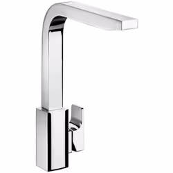 Mezclador monomando para cocina con caño giratorio y enlaces de alimentación flexibles de la serie L90 de Roca Sanitarios . A ...