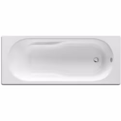 Présentation Baignoire en acrylique rectangulaire "NEO-GENOVA" 1400 x 700mm BLANC - avec dossier, accoudoirs et poignées scul ...