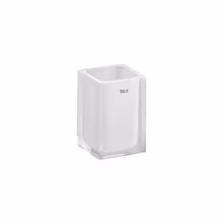 Gobelet de comptoir de salle de bain ICE par ROCA . Cette série d'accessoires de salle de bain en résine offre une ambiance m ...